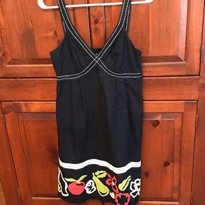 Black fruit dress